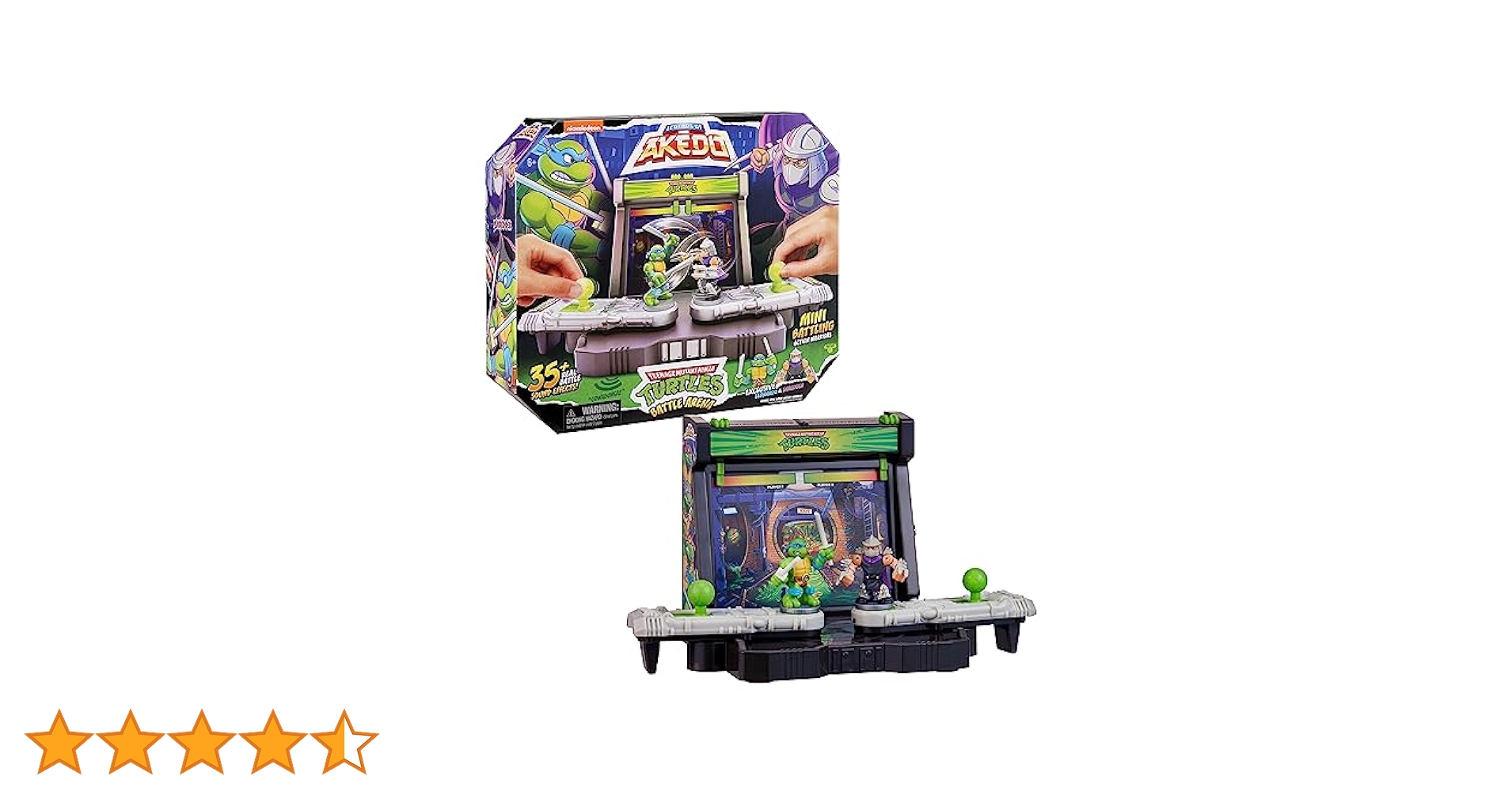 Legends of Akedo レジェンドオブアケド タートルズバトルアリーナ Akedo TMNT S1 Battle Arena with Arcade Cabinet and Figures